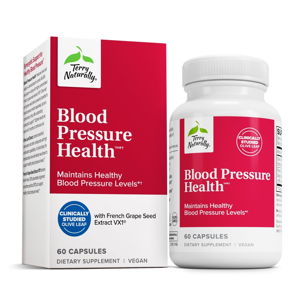 Terry Doğal Kan basıncı Sağlık - Sağlıklı Kan Akışı ve Sörfikasyon Desteği Tamam - Antioksitlerle Kalp Sağlığı Supplement - Cardiovascular Destek - 60 Capsules