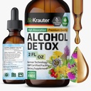 BIO KRAUTER Alkol Detox Tincture - Liver Cleanse & Detox Formula - Süt Butle & Dandelion - Liver Support Liquid Extract - Alkol ve Sugar Free - Vegan Drops 2 Fl.Oz.