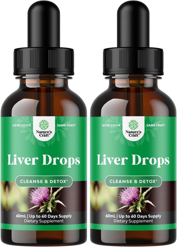Liquid Blend Astragalus Root for Liver Detox Cleanse & Repair - Cleanse Detox Drops with Shiitake Maitake & Cordyceps (2 Pack)