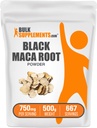 BulkSupplements.com Black Maca Powder - Black Maca Root Supplement, Βότανο συμπλήρωμα για άνδρες & γυναίκες - Vegan, Χωρίς γλουτένη, 750mg ανά σέρβις, 500g (1.1 lbs) (πακέτο των 1)