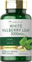 Carlyle Mulberry Leaf Extract | 3000 mg | 100 Capsules | Non-GMO ve Gluten Free Herbal Supplement Supplement