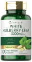 Carlyle Mulberry Leaf Extract | 3000 mg | 100 Capsules | Non-GMO ve Gluten Free Herbal Supplement Supplement