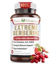 Extreme Berberine Plus με ALA, Coq10, Turmeric, Cinnamon, Bitter Melon, banaba Leaf, Korean Panax, Royal Jelly, και άλλα 21 Βότανα για Υγιή Ζάχαρη Αίματος και Συνολική Υγεία και Ασυλία
