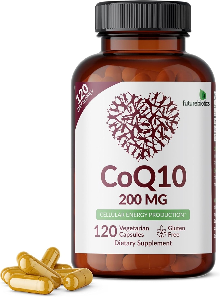 Futurebiyotiks CoQ10 200 MG Hücre Enerji Üretimi, 120 Vegetarian Capsules