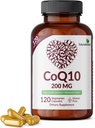 Μελλοντικά αντιβιοτικά CoQ10 200 MG Κυτταρική παραγωγή ενέργειας, 120 κάψουλες χορτοφάγων