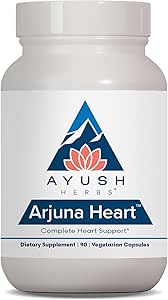 Ayush Herbs Arjuna Heart, Herbal Supplement for Heart Support, Heart- Protectionion Capsules for Men and Women, 90 Vegetarian Capsules