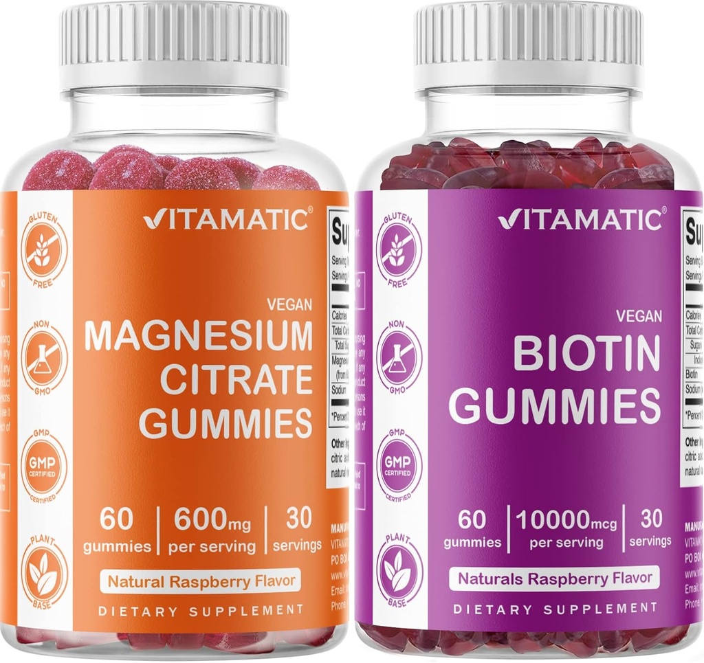 Vitamatic Magnezyum Gummies & Biotin Gummies - 60 Vegan Her Şey