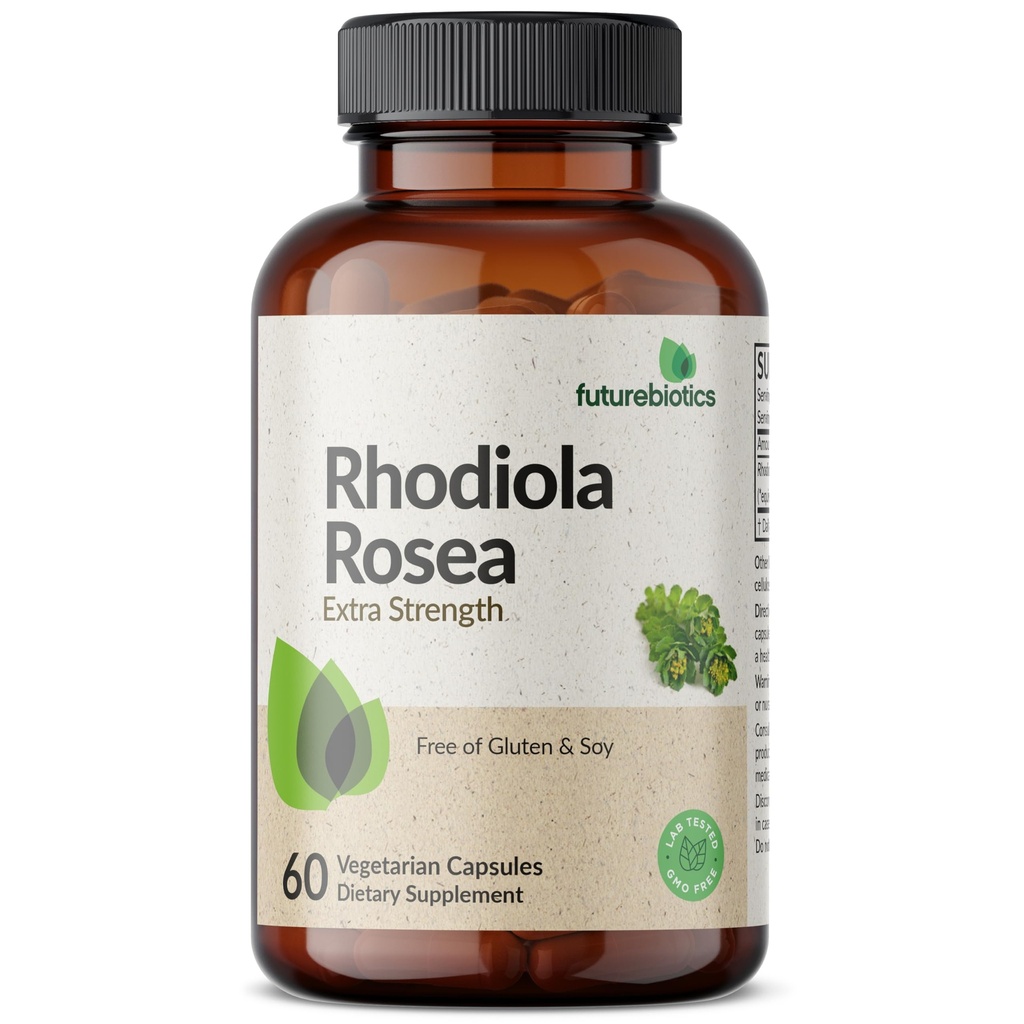 Futurebiyotiks Rhodiola Rosea Toz Adaptogen Herb Vegetarian Capsules, 60 Count