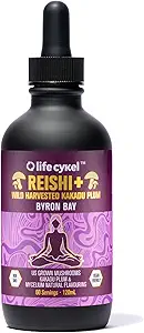 Life Cykel - Reishi Mushroom Extract with Wild Kakadu Plant - Potent Immune & Sleep Support Supplement, Vitamin-C Rich Adaptogen Mushroom Drops - 4 Fl Oz Oz