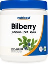 Nutricost Bilberry Toz 250 Grams - Gluten Free and Non-GMO