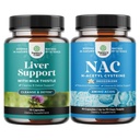 Liver Cleanse Detox & Tamir Formula ve NAC Supplement N-Acetyl Cysteine 600 mg - Herbal Liver Support Supplement with Milk Thistle - High Abpole NAC 600 mg Capsules Glutathione