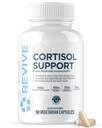 Revive MD Cortisol Manager, 90 κάψουλες χορτοφαγικής - συμπλήρωμα κορτιζόλης με την υγεία υποστήριξης μαγνησίου & L-Θεανίνης, εστίαση, ενέργεια, κόπωση, & λειτουργία Adrenal Gland - Vegan & Gluten-free