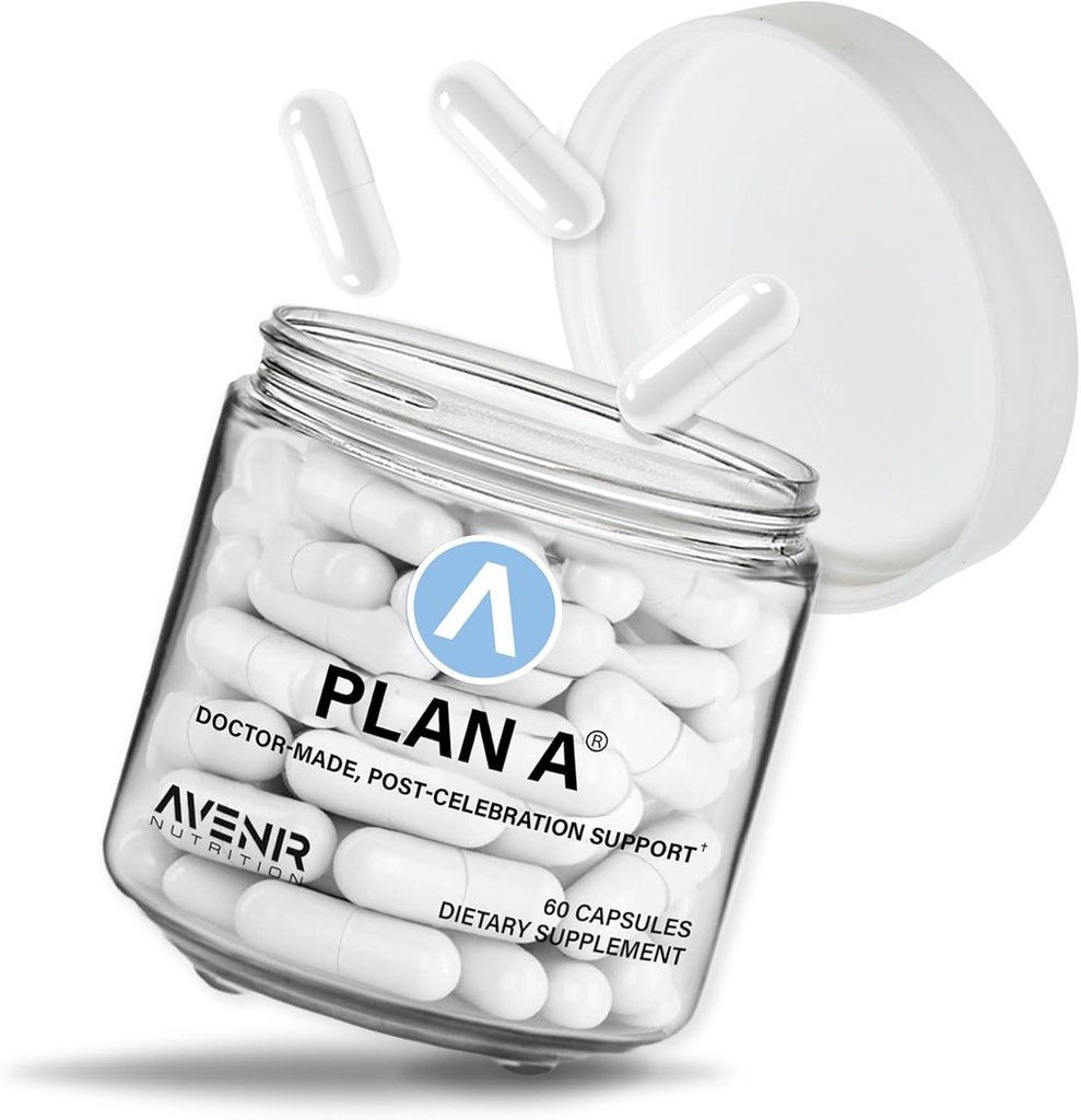 Plan A - Post-Celebration Relief & Morning Restore, Dehidr & Headache Support - Dihidrmyricetin DHM & L Cysteine - 45 Capsules