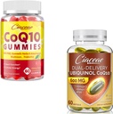 Ubiquinol CoQ10 600 MG 60 Softgels Sche with CoQ10 Gummies 400 MG 60 Count