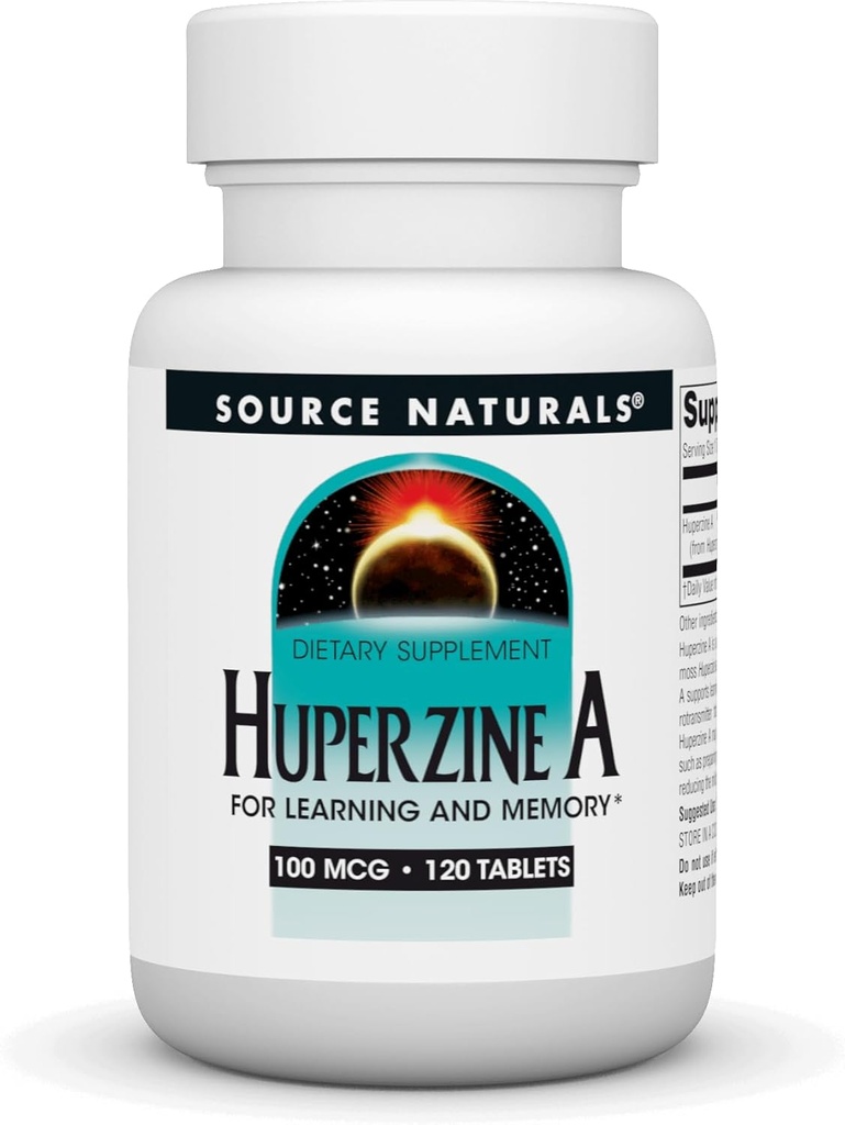Πηγή Naturals Huperzine A, για Μάθηση και Μνήμη*, 100mcg - 120 δισκία