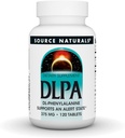 Kaynak Naturals DLPA DL-Phenylalanine, Bir Uyarı Devletini Destekler* - 375 mg -120 Tabletler
