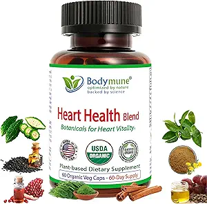 Cholesterol Support Heart Health Mix | USDA Organic Supplement w/Extracts of Green Tea, Dandelion, Bitter Melon, Moringa | 60-Day Supply | Vegan, Non-GMO, Gluten-Free, Made in USA
