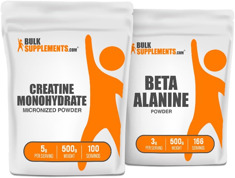 BulkSupplements Kretine 500g + Beta Alanine 500g Log