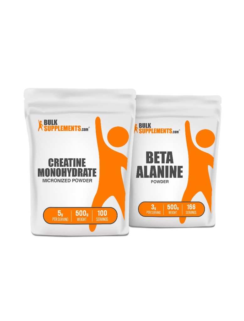 BulkSupplements Kretine 500g + Beta Alanine 500g Log