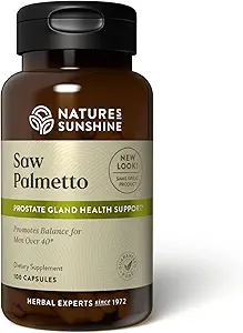 Nature's Sunshine Saw Palmetto, 100 Capsules, Kosher | Doğal olarak Prostate Health'i geliştirmek ve Yetişkin Erkekler ve Kadınlar için Denge Hormonlarına Yardım Ediyor