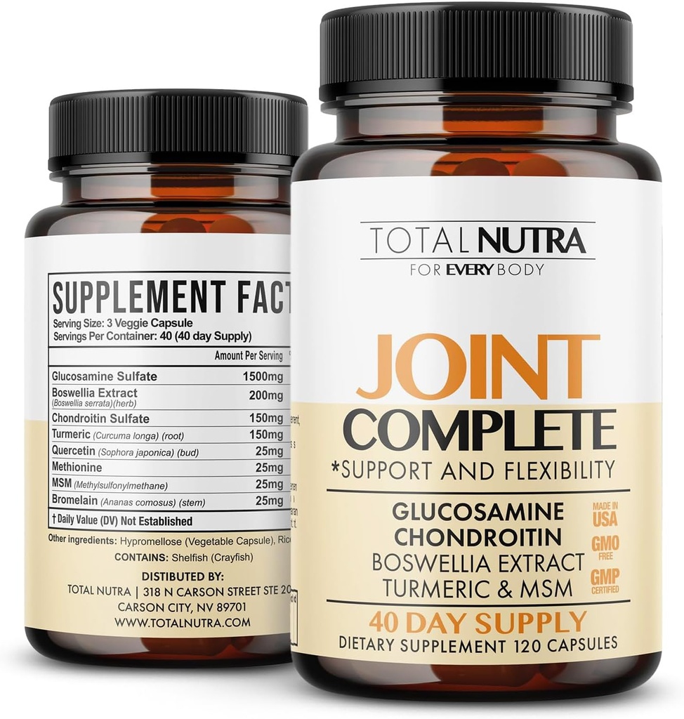 Glucosamine Chondroitin MSM Turmeric 2100 mg - Ortak Tamam Kapsüller, Gelişmiş Güçlü Ortak Destekler Yetişkin Hands Back Diz Hareketliliği - Bone & Joint Health Supplements for Men & Women