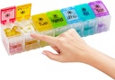 Büyük Pill Organizer 7 Gün Spring-Open Design- Weekly Pill Organizer 2 Times a Day with AM PM BigComptments Pill Box for Supplements Pill konteynerek for Vitamins Medicine Organizer