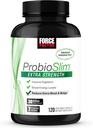 FORCE FACTOR ProbioSlim Extra Strength Probiyotiks for Women and Men with 30 Milyar CFUs of Probiyotiks for Digestive Health, Bloating Relief, and Gut Health, Prebiyotik Fiber, 120 Capsules