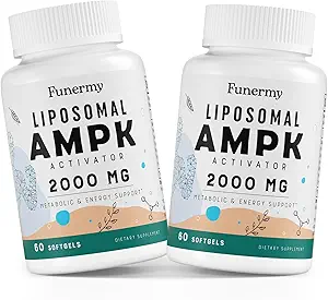 Liposomal AMPK Activator 2000 mg - Υψηλή βιοδιαθεσιμότητα Βερβερίνη HCL, DIM, Γαϊδουράγκαθο Μιλκ, και Καψάκιο Κανέλας 6-σε-1 Συμπληρώματα AMPK για Αντιοξειδωτική Υποστήριξη και Κυτταρικό Κανονισμό, 120 Softgels