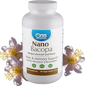 Bir Gezegen Beslenme Nano Bacopa 250 mg Veggie Capsules (120 Hizmetler), Bacopa monnieri Ekstraksiyonu, Easy Abors için Nano, Geliştirilmiş Memory & Focus, Non-GMO, Vegan, Gluten-Free Capsules