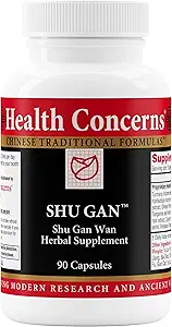 Health Concerns Shu Gan – Liver Support & Digestion Relief – Bloating, Nausea, Gut Health, Gallbladder & Gastric Balance – Chinese Herbal Formula with Turmeric & Peony – 90 Capsules
