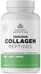 Eski Beslenme Vejetaryen Collagen,, Collagen, Tabletler, Prebiyotikler ve Probiyotikler ile Collagen, Sağlıklı Cilt, Saç, Ortaklar, Digestion, Vegetarian Capsules, 30 Count