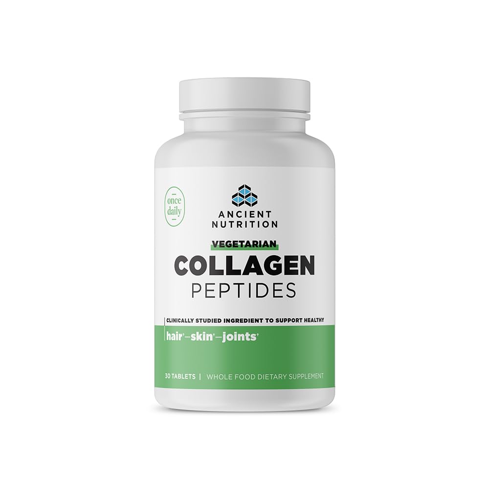 Eski Beslenme Vejetaryen Collagen,, Collagen, Tabletler, Prebiyotikler ve Probiyotikler ile Collagen, Sağlıklı Cilt, Saç, Ortaklar, Digestion, Vegetarian Capsules, 30 Count