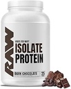 RAW Whey Isolate Protein Toz, Dark Chocolate - 100 Grass-Fed Sports Nutrition Whey Protein Tozu Kas Büyüme ve Kurtarma - Low-Fat, Low Carb, Doğal Flavored & Sweetized - 25 Hizmet