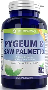 Pygeum and Saw Palmetto 200 κάψουλες - 100mg Pygeum & 320mg Saw Palmetto - Ανδρική Υγεία - Prostate & Συμπλήρωμα Υγείας Ούρων