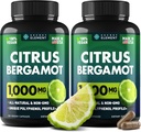 (2 PACK) Citrus Bergamot Extract 1000mg - Citrus Bergamot Συμπλήρωμα για την Κυκλοφορική Υγεία, Ανοσία, και Graceful γήρανση - 2x η δραστικότητα του Citrus Bergamot 500mg - 240 Vegan Citrus Bergamots