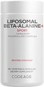 Kodage Liposomal Beta-Alanine Supplement - CarnoSyn Beta-Alanine - 2Month Supply - Liposomal Delivery - Pre Workout, Post Workout and Sport Supplementation - Non-GMO - 180 Capsules