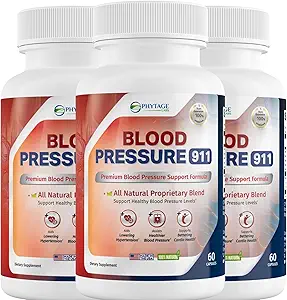 Blood Pressure 911 Premium Supplement - BP Support Pills. 3 Pack