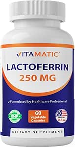 Vitamatic Lactoferrin 250mg – 60 Καψάκια λαχανικών Προάγει την Υγιή Ανοσοποιητική Λειτουργία *