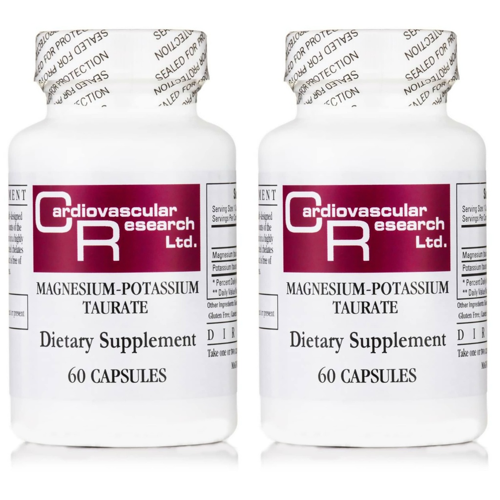 Cardiovascular Araştırma Magnezyum-Pyum Taurate - Patent Pending - 60 Veggie Caps X 2 Şişes