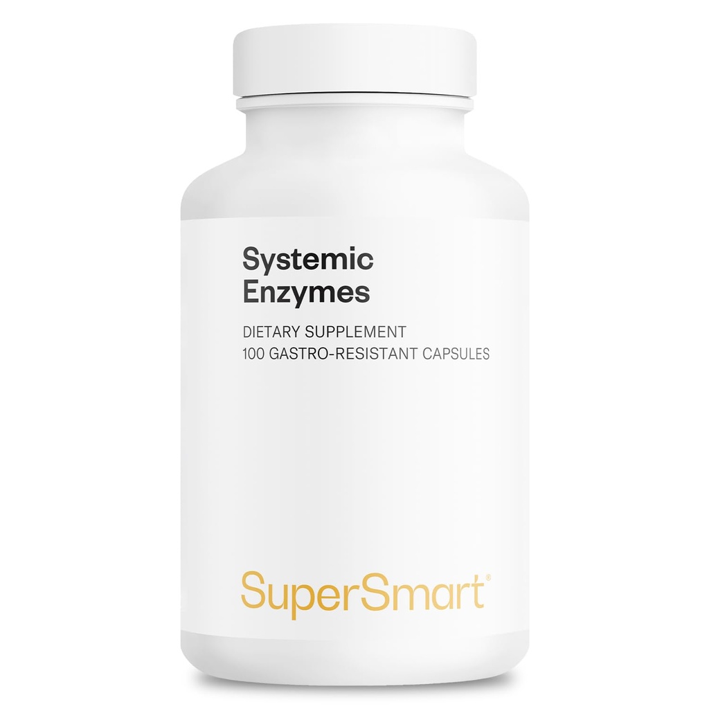 Supersmart Systemic Enzymes (High Potency) - Bromelain, Pro, Lipase, Trypsin, Chymotrypsin, Peptidase, Pancreatin - Proteolytic Enzymes Kompleks | Non-G Capsules