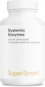 Supersmart Systemic Enzymes (High Potency) - Bromelain, Pro, Lipase, Trypsin, Chymotrypsin, Peptidase, Pancreatin - Proteolytic Enzymes Kompleks | Non-G Capsules