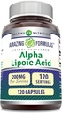 Amazing Formulas Alpha Lipoic Acid | 200 Mg Amino Asit Supplement | Capsules | Non-GMO | Gluten-Free | Made in USA (1 Pack | 120)