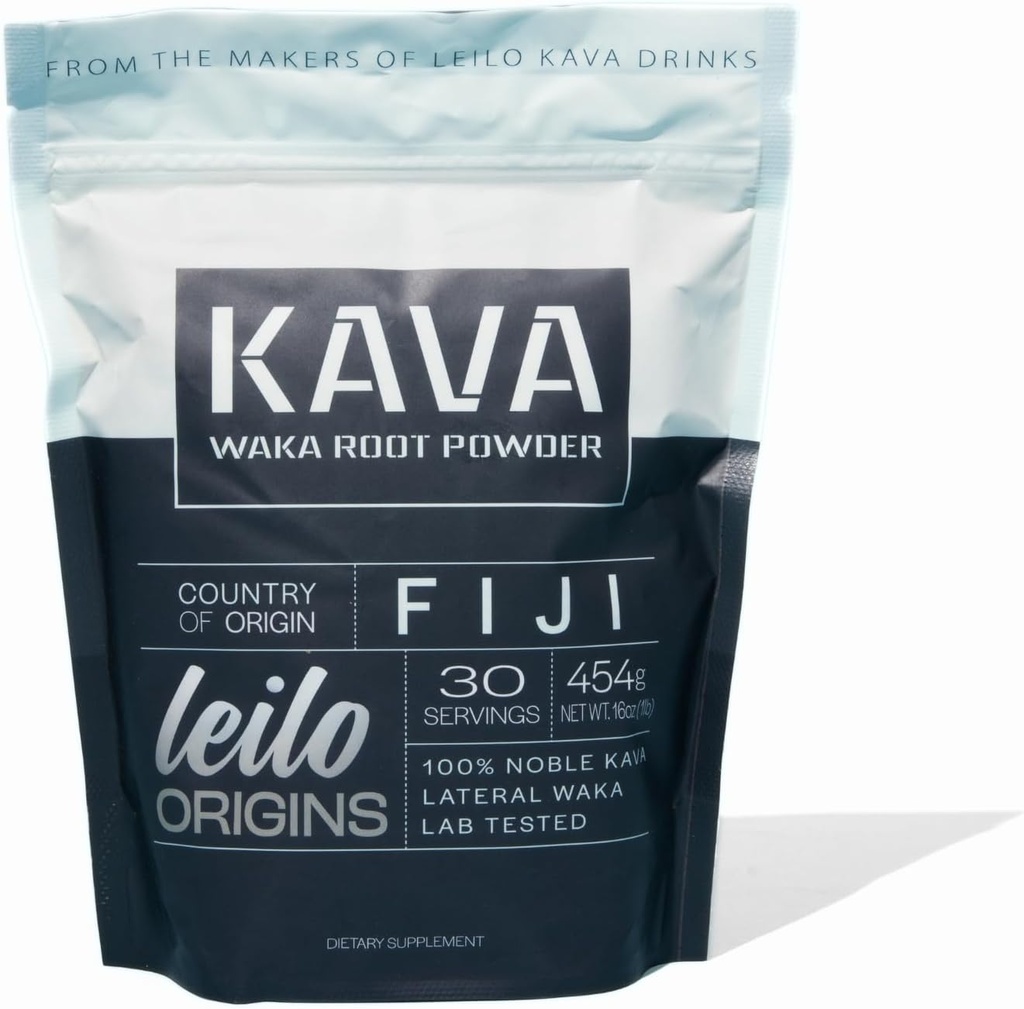 LEILO Kava Toz | Geleneksel Noble Waka from Fiji | All Natural Root to Reduce Stres ve Rahatlama (1lb | 30 Hizmet)
