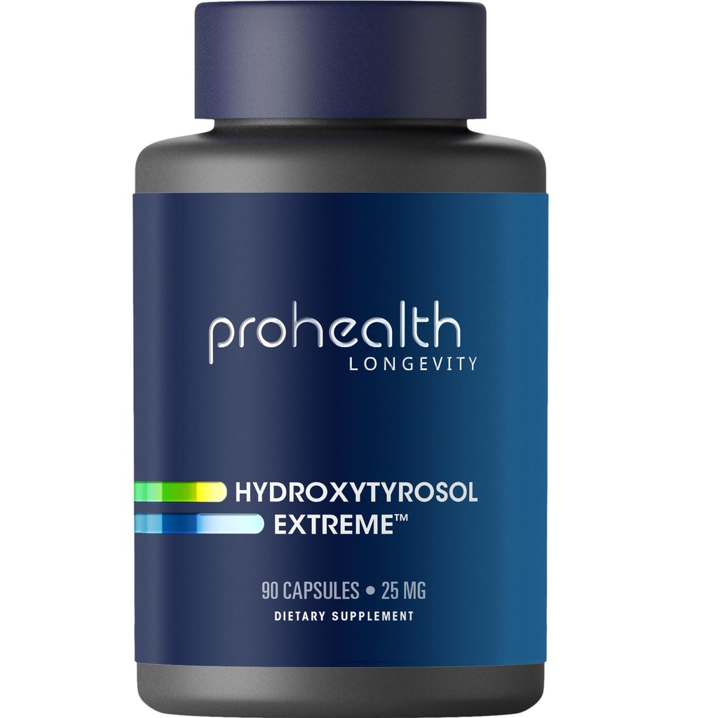 ProHealth Hydroxytyrosol Extreme - Hydroxytyrosol Supplement, εκχύλισμα φύλλων ελιάς (Olive Leaf Extract Organic) (90 κάψουλες χορτοφάγων) Γλουτένη Χωρίς, Χωρίς σόγια.
