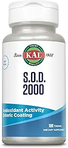 KAL S.O.D. 2000 Antioksi Supplement - Beef Liver Source - En Az Assimilasyon için temel kaplama - Laboratuvar Onaylandı - GMP Tesis - 60 Günlük Garanti - 100 Hizmet, 100 Tablet