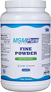 KALA SA MSMPure Hızlı Güzel MSM Toz Kristalleri - Ortak Sağlık, Cilt Görünümü ve Saç & Nail Desteği - 5 lb, Organik Sulfur