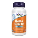 NOW Foods Supplements, Krill & CoQ10, Phospholipid-Bound Omega-3, Heart Support*, 60 Softgels