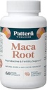 Pattern Wellness Maca Root for Men & Women - 10.000mg - Φυσικό Mood & Wellness Enhancer - Μοναδική Βέλτιστη Μείξη για Γονιμότητα, Αναπαραγωγική & Ολόκληρη Υγεία Σώματος - 60 Κάψουλες Vegan