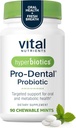 Hiperbiyotikler Vital Nutrients Pro Dental Probiyotik | Klinik olarak Studied BLIS K12 ve M18 | Yetişkinler için Kötü Nefes Tedavisi | Diş ve Gums için Oral Sağlık | 90 Mint Tabletler |