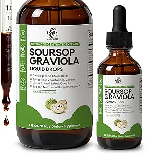 iMATCHME Soursop Graviola Υγρή Σταγόνα για την υποστήριξη & αναγέννηση κυττάρων, ανοσοποιητικό σύστημα και υποστήριξη για την υγεία των ούρων, Pure Soursop Bitters Liquid, Υψηλή Απορρόφηση, Ζάχαρη / Gluten Free, Φυσική Γεύση, 2 Fl Oz